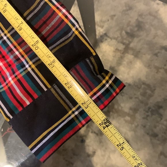 J Crew  Holiday dress size 4 tartan plaid Christmas button up ruffle long sleeve - Picture 7 of 14